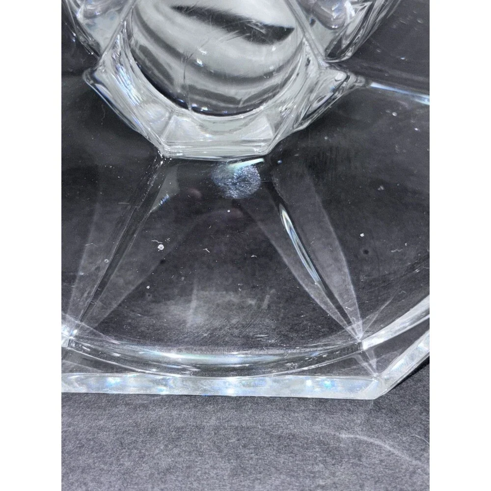Vintage Val St. Lambert Crystal Vase Art Deco
